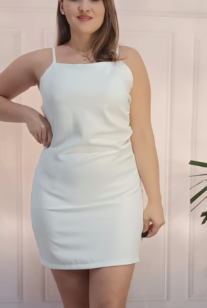 Vestido Franzido - Branco