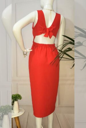 Vestido Midi Mila - Vermelho