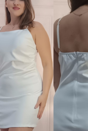 Vestido Franzido - Branco