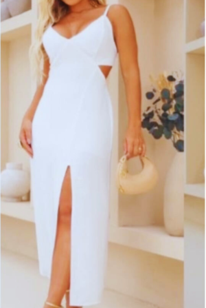 Vestido Midi Ariana - Branco