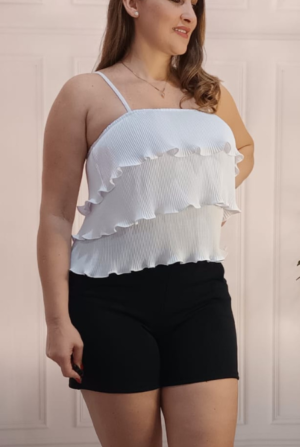 Blusinha Plissada Adriana -  Branco