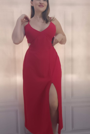 Vestido Midi Ariana - Vermelho