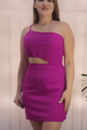 Vestido Nula Manga - Fúcsia