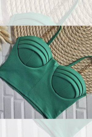 Top Cropped Correntinha - Verde