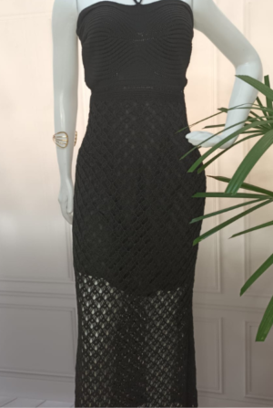 Vestido Milena Tricô - Preto