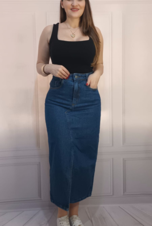 Saia Jeans Midi