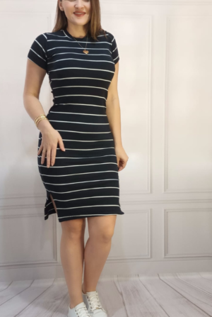 Vestido Midi - Listrado